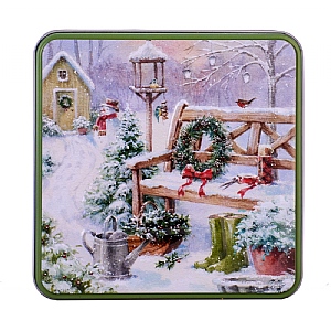 Grandma Wilds Square Winter Garden Biscuit Tin 160g