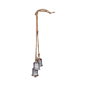 3 Zinc Bells Hanging Decoration