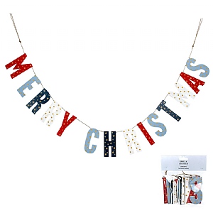 Gisela Graham Merry Christmas Wood Garland (120cm)