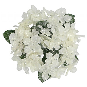 Gisela Graham White Hydrangea Fabric Candle Ring (12cm)