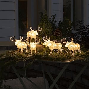 Konstsmide Acrylic Moose 5 Piece Set