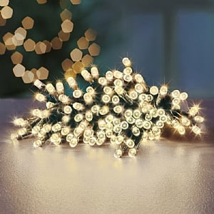 Premier Warm White Battery Operated Timer Lights (600 LEDs)