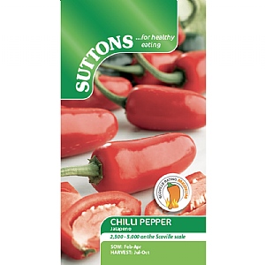 Suttons Chilli Pepper Jalapeno Seeds