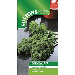 Suttons Curly Kale Dwarf Green Curled Seeds