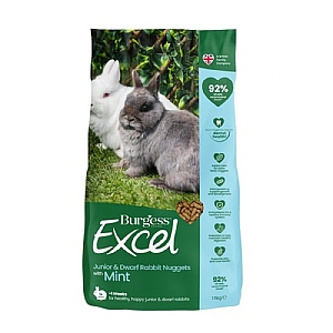 Burgess Excel Junior Dwarf Rabbit Nuggets With Mint (1.5kg)