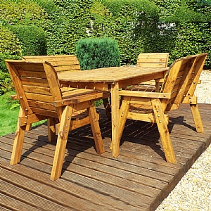 Charles taylor wooden garden store dining set 6 seater