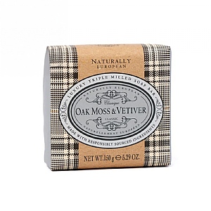 Naturally European Oak Moss and Vetiver Soap Bar (150g)