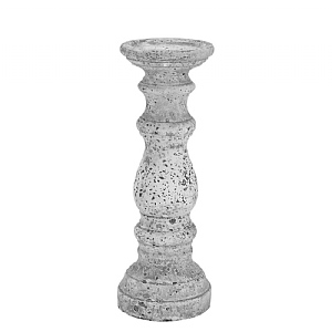Large Stone Ceramic Column Candle Holder