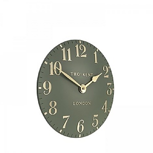 Thomas Kent Arabic Wall Clock 12" Lichen Green