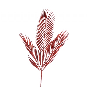 Festive Red Glitter Fern Stem 89cm