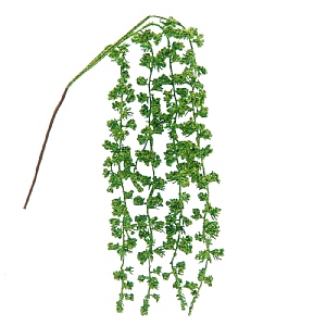 Festive Green Frosted Mini Leaf Wispy Stem 96cm