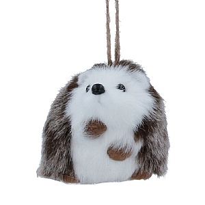 Gisela Graham Faux Fur Hedgehog Tree Decoration