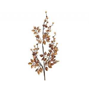 Decoris Brown Berries & Leaves Spray 70cm