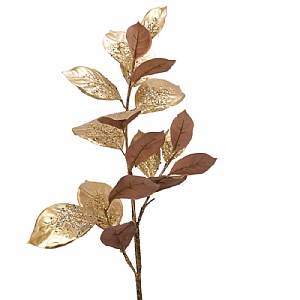 Decoris Gold Leaves Spray 92cm