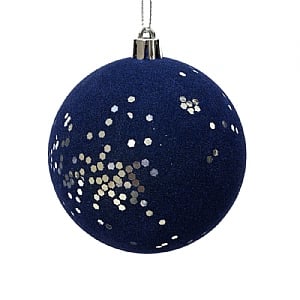 Decoris Night Blue Bauble 8cm