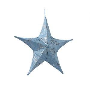 Decoris Grey Velvet Star 12cm