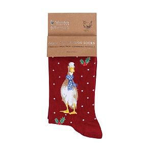 Wrendale Duck Bamboo Christmas Socks