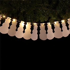 Noma DIY Paper Snowman String Lights