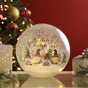 Festive Large Gonk Led Crackle Bauble