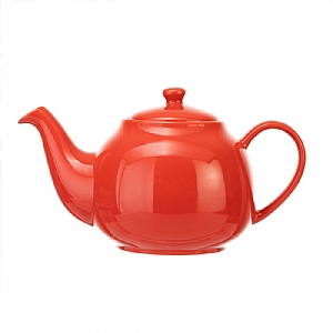 Siip Solid Glaze 6 Cup Teapot - Red
