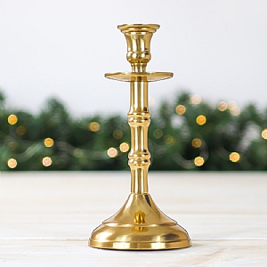 Small Gold Aluminium Candle Stand