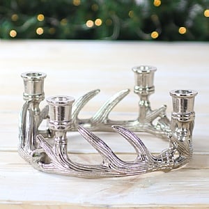 Aluminium Antler 4 Candle Holder