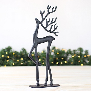 Small Aluminium Black Reindeer