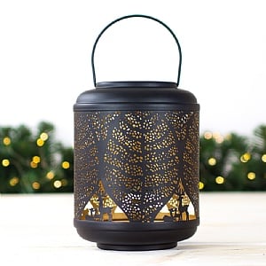 Small Black & Gold Woodland Iron Tealight Holder