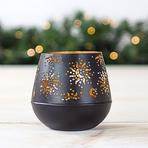 Black Iron Sun & Moon Tealight Holder