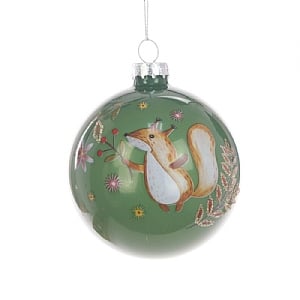 Glass Squirrel Bauble 8cm