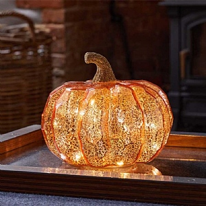 Three Kings InLit Golden Pumpkin Seasonal Lantern