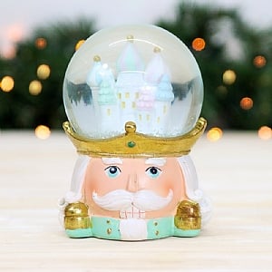 Soldier with Castle Snow Globe 14cm