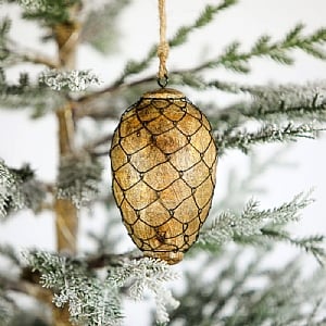 Antique Pinecone Hanging Decoration (12cm)