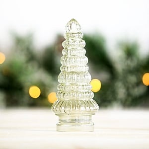 Green Luster Glass Fir Tree (17cm)