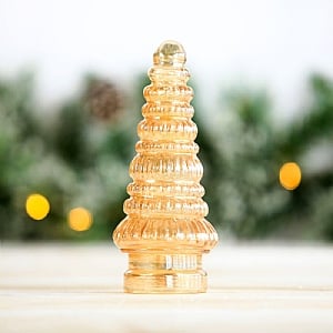 Gold Luster Glass Fir Tree (17cm)