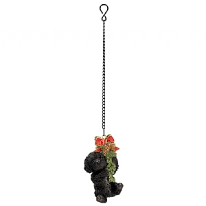 Vivid Arts Black Cockapoo Puppy Hanging Tree Decoration