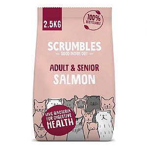 Scrumbles Dry Adult Cat Food - Salmon (2.5kg)