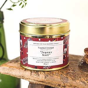 Toasted Crumpet Joyeux Noël Candle Tin