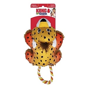 KONG Cozie Tuggz Cheetah Soft Dog Toy - Small/Medium