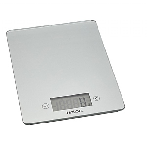 Taylor Pro Glass Digital 5kg Kitchen Scales - Silver