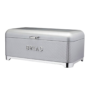 KitchenCraft Lovello Textured Bread Bin - Shadow Grey