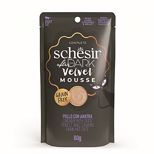 Schesir After Dark Velvet Adult Cat Food - Chicken & Duck (80g)