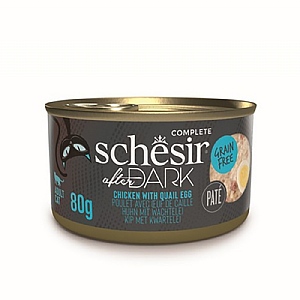 Schesir After Dark Pate Adult Cat Food - Chicken & Egg (80g)