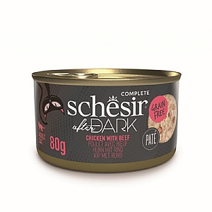 Schesir After Dark Pate Adult Cat Food - Chicken & Beef (80g)