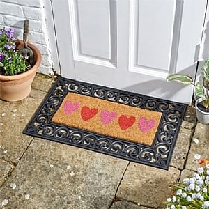 Outside In Hearts Decoir Doormat Insert 23 x 53cm