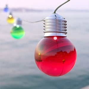 Elan Multicoloured Solar Festoon Lights - (20 LEDs)