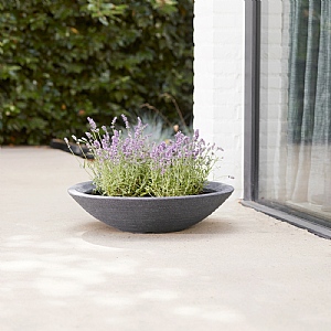 Stewart Garden Low Bowl Planter 60cm - Millstone Grey