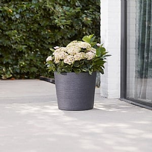 Stewart Garden 40cm Varese Low Planter Millstone Grey