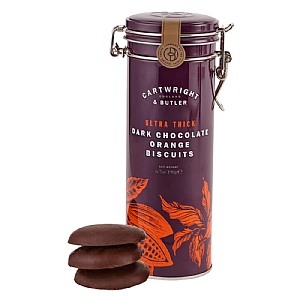 Cartwright & Butler Ultra Thick Dark Chocolate Orange Biscuit Tin (190g)