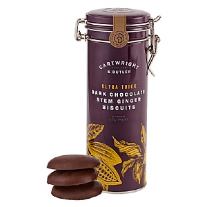 Cartwright & Butler Ultra Thick Dark Chocolate Ginger Biscuit Tin (190g)